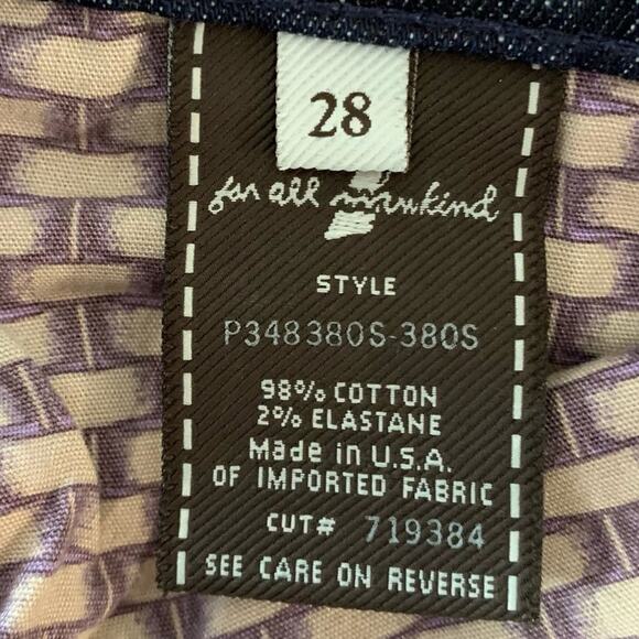 7 For All Mankind Crop Dojo Flare Women's Jeans Made in U.S.A  -  Size: 28 - Picture 15 of 16